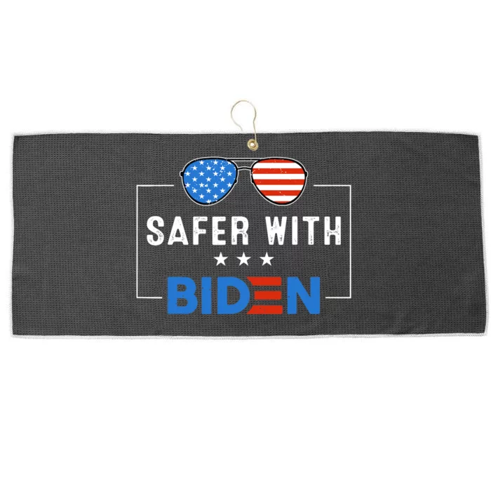 Safer With Biden Large Microfiber Waffle Golf Towel