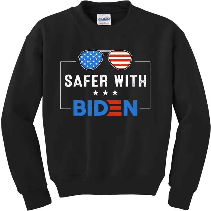 Safer With Biden Kids Sweatshirt