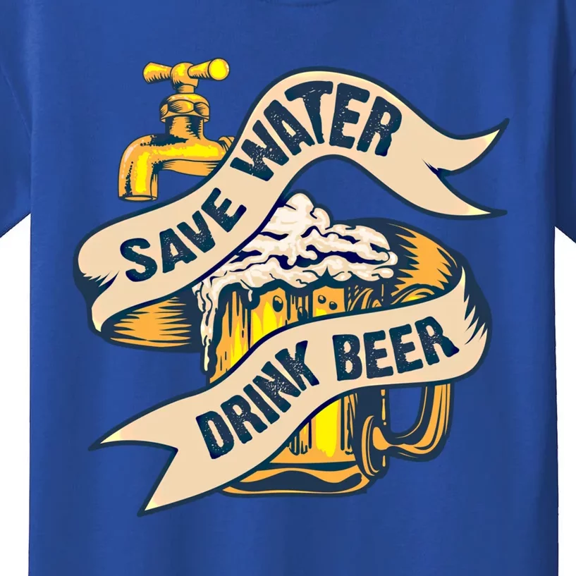 Save Water Beer Cute Ice Cold Beer Love Gift Cute Gift Kids T-Shirt