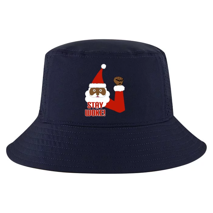 Stay Woke Black Santa Christmas Civil Rights Gift Cool Comfort Performance Bucket Hat