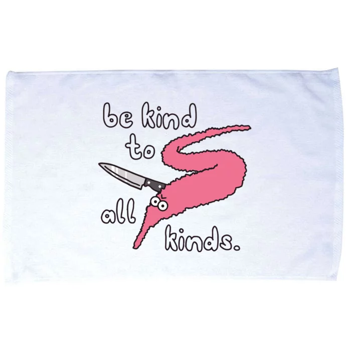 Squiggle Worms Be Kind To All Kinds Microfiber Hand Towel