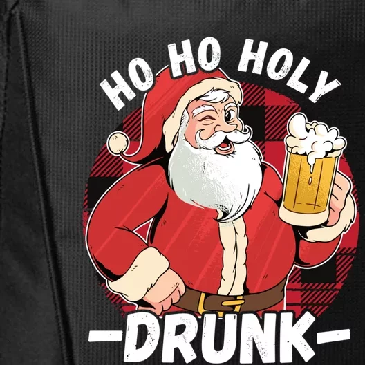 Santa With Beer Ho Ho Holy Drunk Gift City Backpack