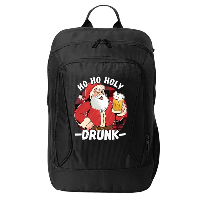 Santa With Beer Ho Ho Holy Drunk Gift City Backpack