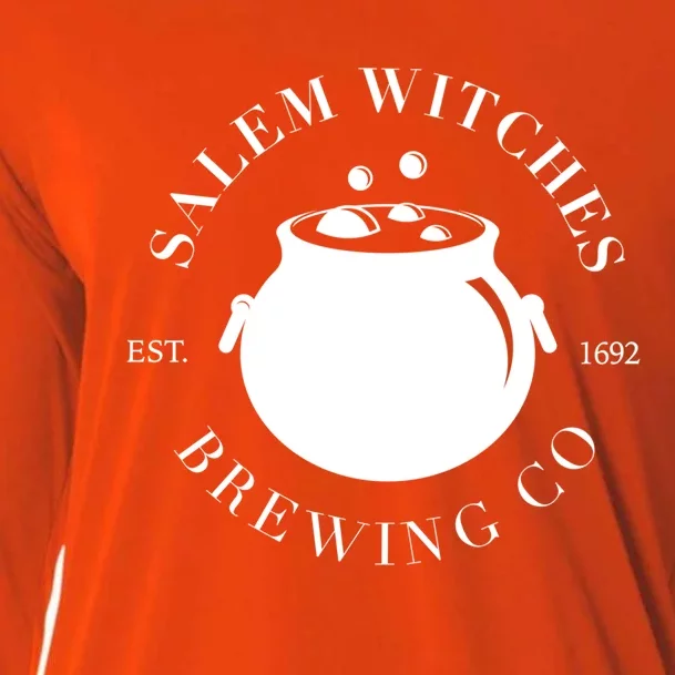 Salem Witches Brewing Company Est 1692 Halloween Gift Cooling Performance Long Sleeve Crew