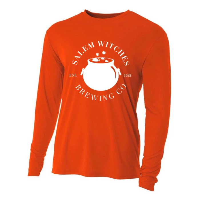 Salem Witches Brewing Company Est 1692 Halloween Gift Cooling Performance Long Sleeve Crew