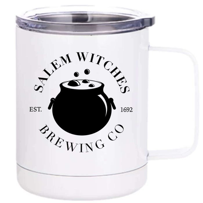 Salem Witches Brewing Company Est 1692 Halloween Gift Front & Back 12oz Stainless Steel Tumbler Cup