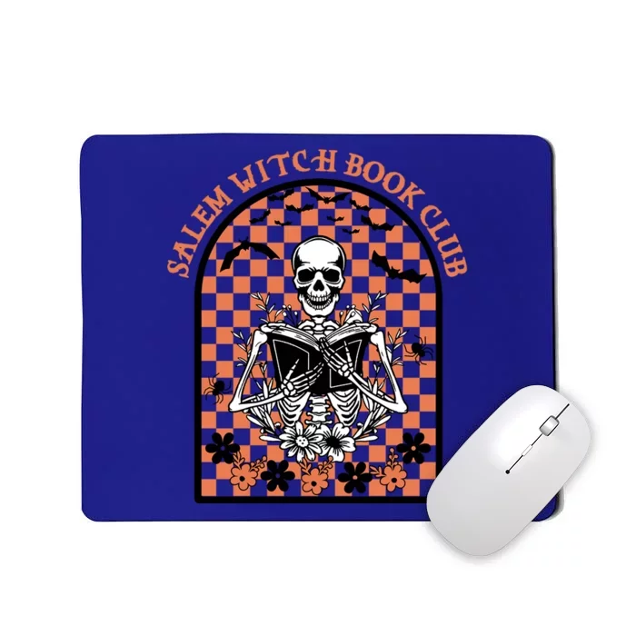 Salem Witch Book Club Skeleton Spooky Halloween Book Lovers Cute Gift Mousepad