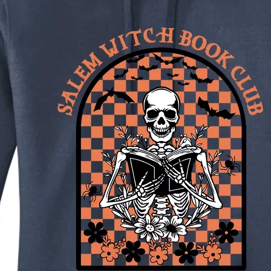 Salem Witch Book Club Skeleton Spooky Halloween Book Lovers Cute Gift Women's Pullover Hoodie