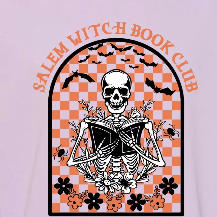 Salem Witch Book Club Skeleton Spooky Halloween Book Lovers Cute Gift Garment-Dyed Sweatshirt