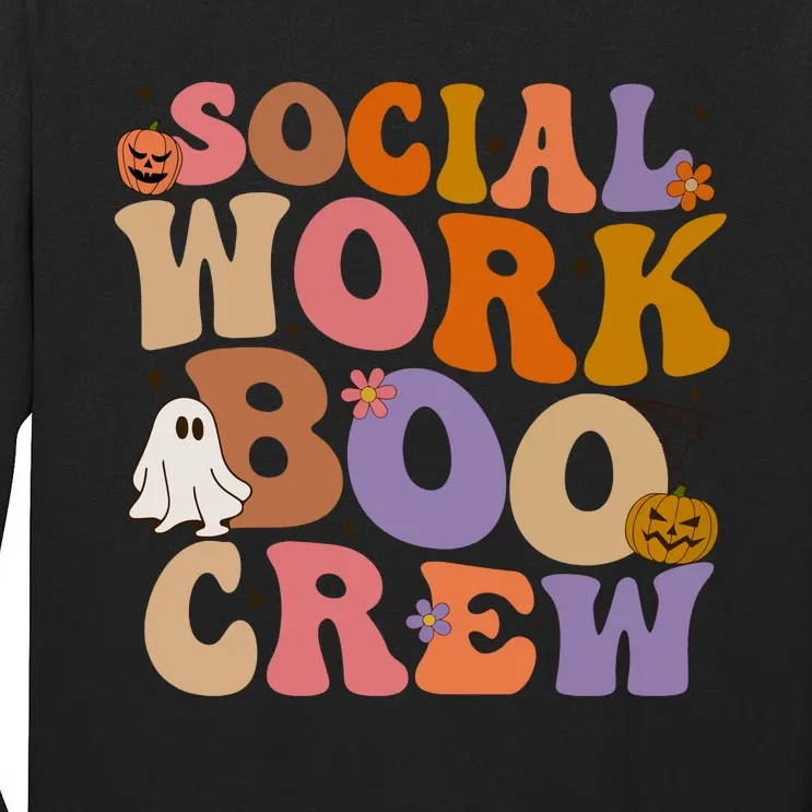 Social Worker Boo Crew Halloween Tall Long Sleeve T-Shirt