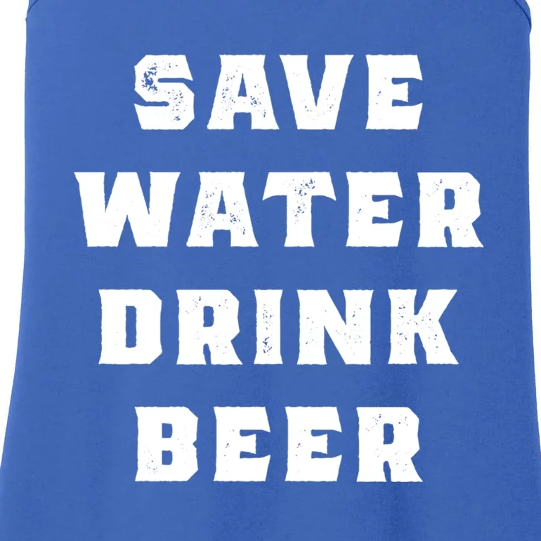 Save Water Beer Funny Gift Ladies Essential Tank