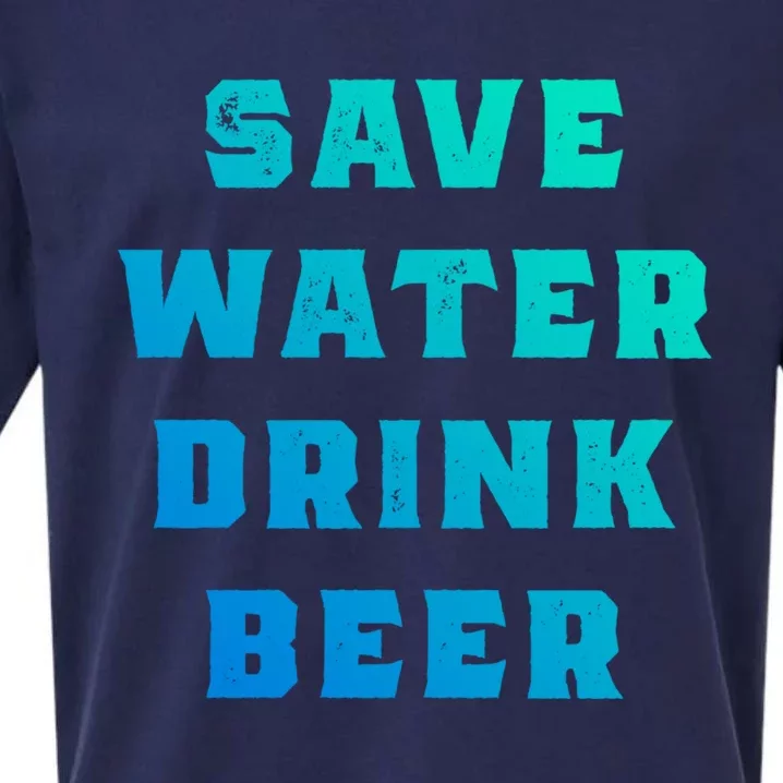 Save Water Beer Funny Gift Sueded Cloud Jersey T-Shirt