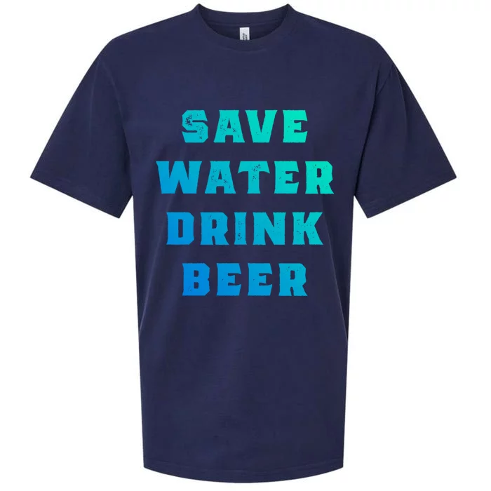 Save Water Beer Funny Gift Sueded Cloud Jersey T-Shirt