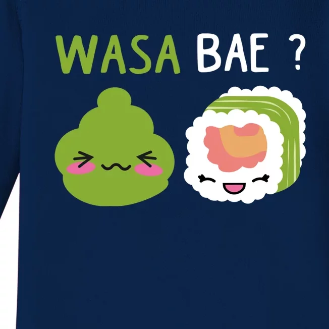 Sushi Wasa Bae Funny Sushi Lover Gift Baby Long Sleeve Bodysuit