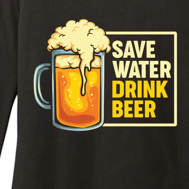 Save Water Beer Gift Womens CVC Long Sleeve Shirt