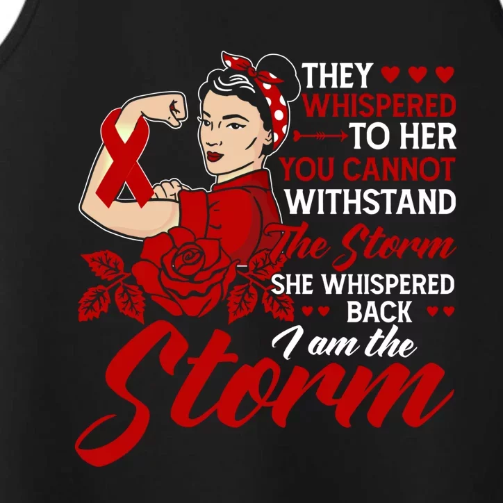 She Whispered Back I Am The Storm Open Heart Surgery Gift Performance Tank