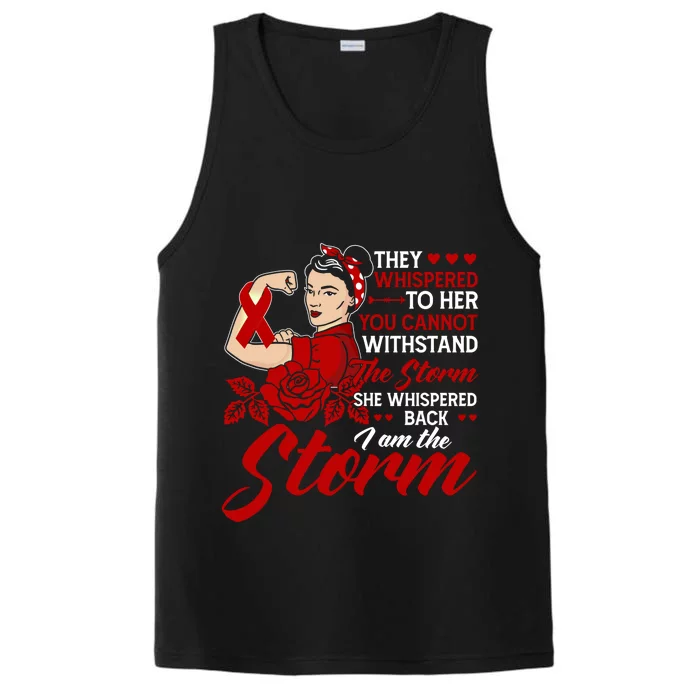 She Whispered Back I Am The Storm Open Heart Surgery Gift Performance Tank