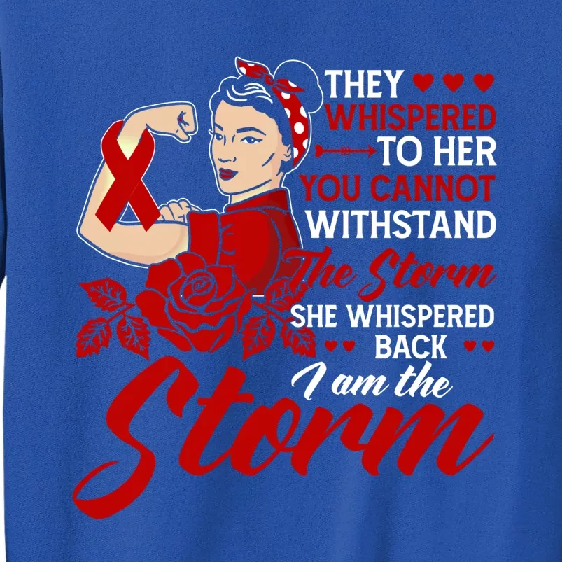 She Whispered Back I Am The Storm Open Heart Surgery Gift Tall Sweatshirt