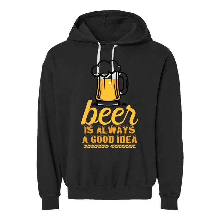 Save Water Beer Gift Garment-Dyed Fleece Hoodie