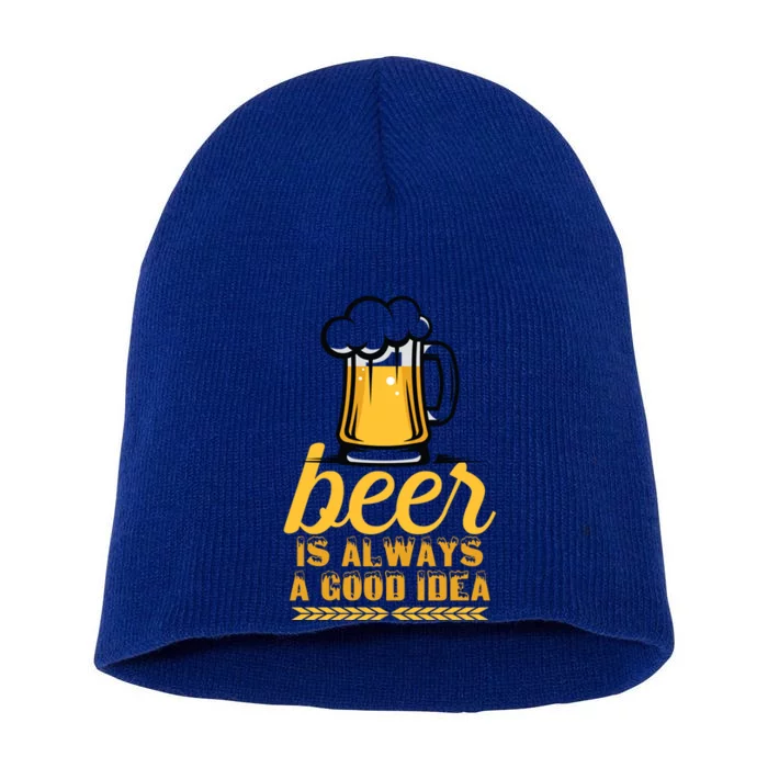 Save Water Beer Gift Short Acrylic Beanie