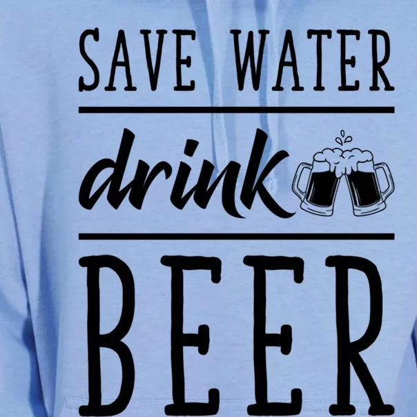 Save Water Beer Alcohol Love Friends Party Gather Fun Gift Unisex Surf Hoodie