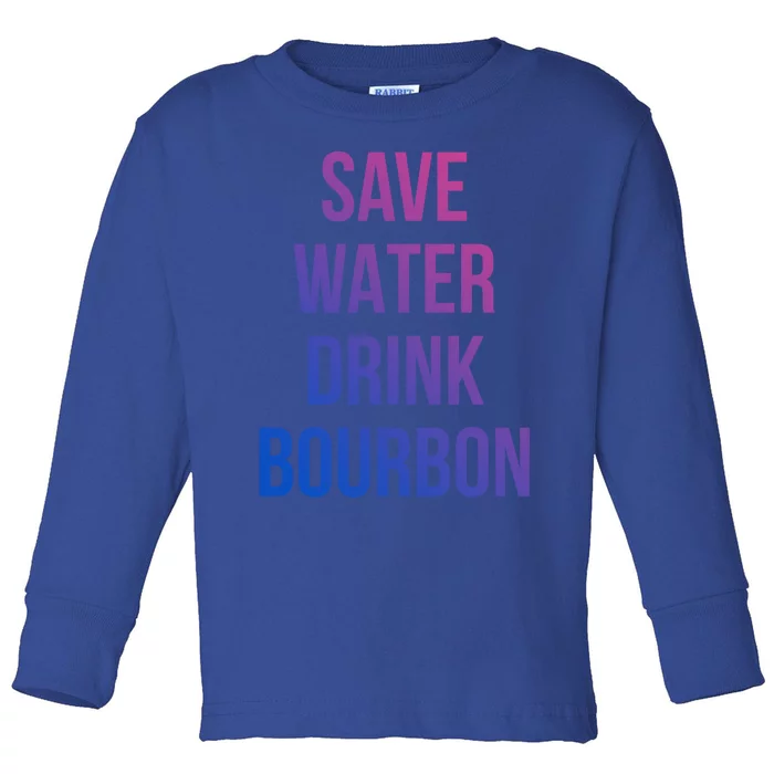 Save Water Bourdon Lover Gift Toddler Long Sleeve Shirt