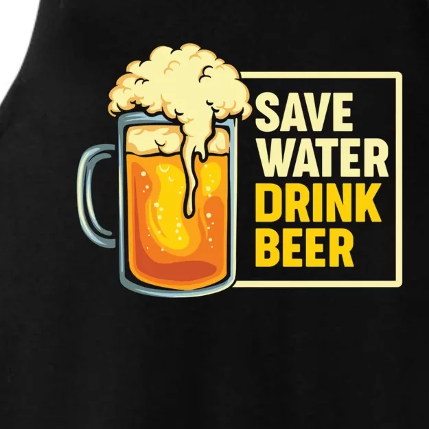 Save Water Beer Cute Gift Ladies Tri-Blend Wicking Tank