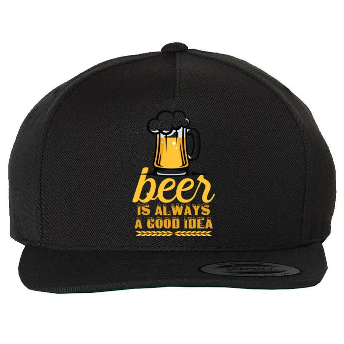 Save Water Beer Gift Wool Snapback Cap