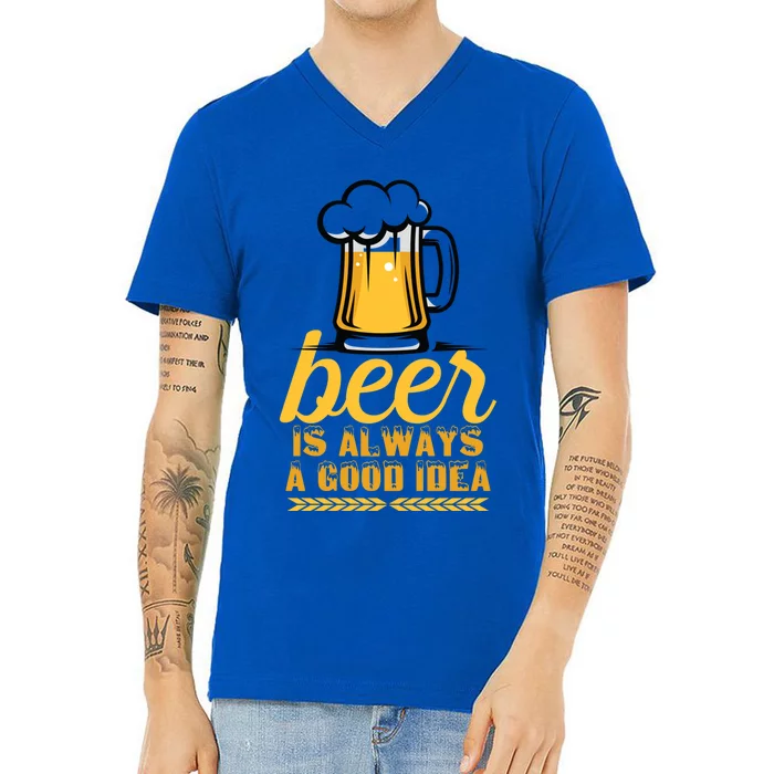 Save Water Beer Gift V-Neck T-Shirt