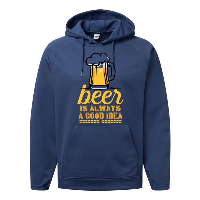 Save Water Beer Gift Performance Fleece Hoodie