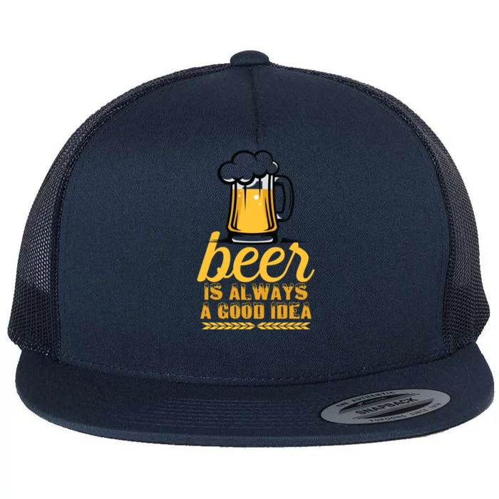 Save Water Beer Gift Flat Bill Trucker Hat