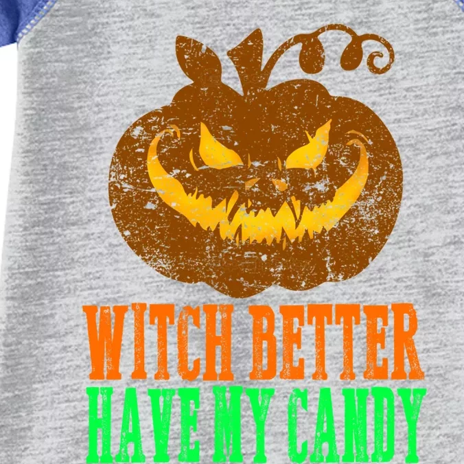 Spooky Witch Better Have My Candy Pumpkin Funny Gift Halloween Cute Gift Infant Baby Jersey Bodysuit