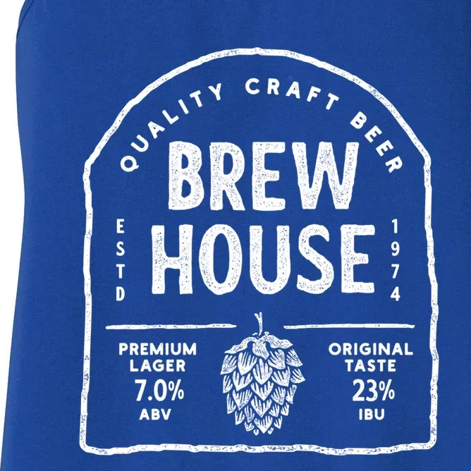 Save Water Beer Brew House Quality Craft Estd 1974 Meaningful Gift Women's Racerback Tank