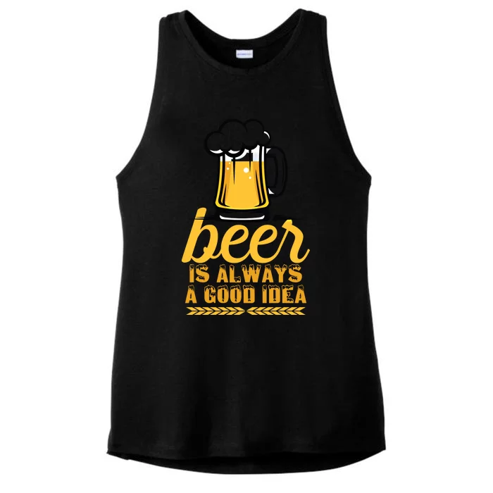 Save Water Beer Meaningful Gift Ladies Tri-Blend Wicking Tank