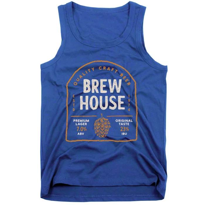 Save Water Beer Brew House Quality Craft Estd 1974 Gift Tank Top