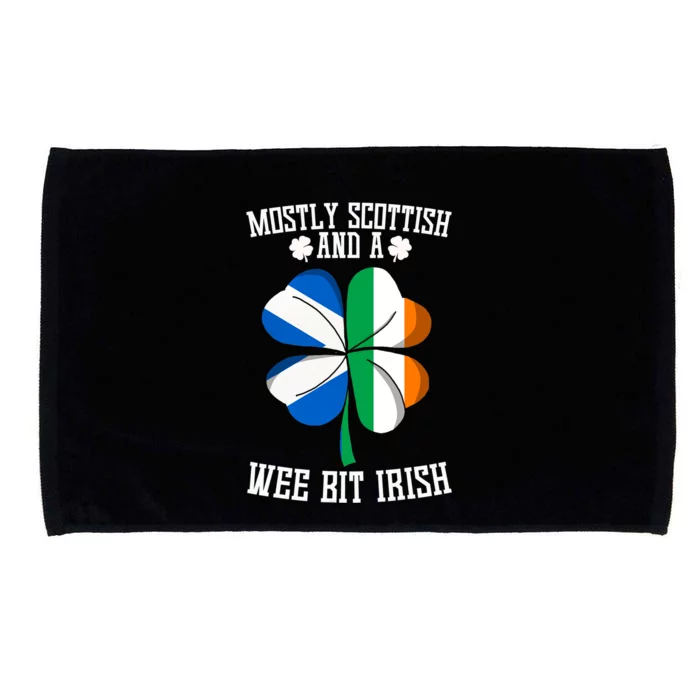 Scottish Wee Bit Irish Scotland St Patricks Day Gifts Flag Microfiber Hand Towel