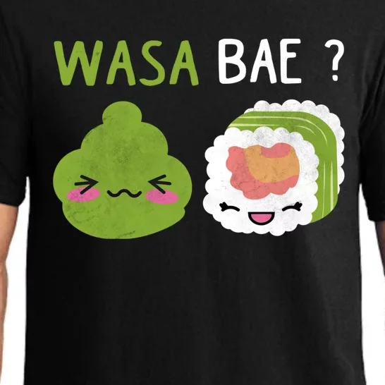 Sushi Wasa Bae Funny Distressed Sushi Lover Gift Pajama Set