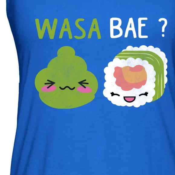 Sushi Wasa Bae Funny Distressed Sushi Lover Gift Ladies Essential Flowy Tank