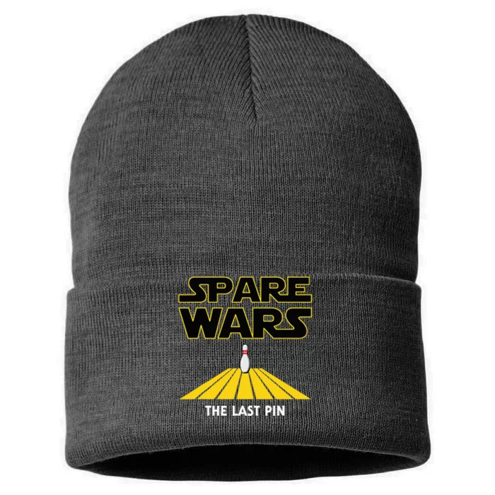 Spare Wars Bowler & Bowling Parody Sustainable Knit Beanie