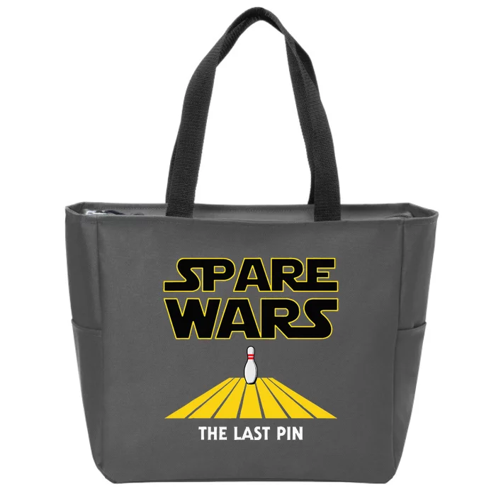 Spare Wars Bowler & Bowling Parody Zip Tote Bag