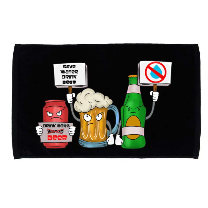 Save Water Beer More Beer Gift Microfiber Hand Towel