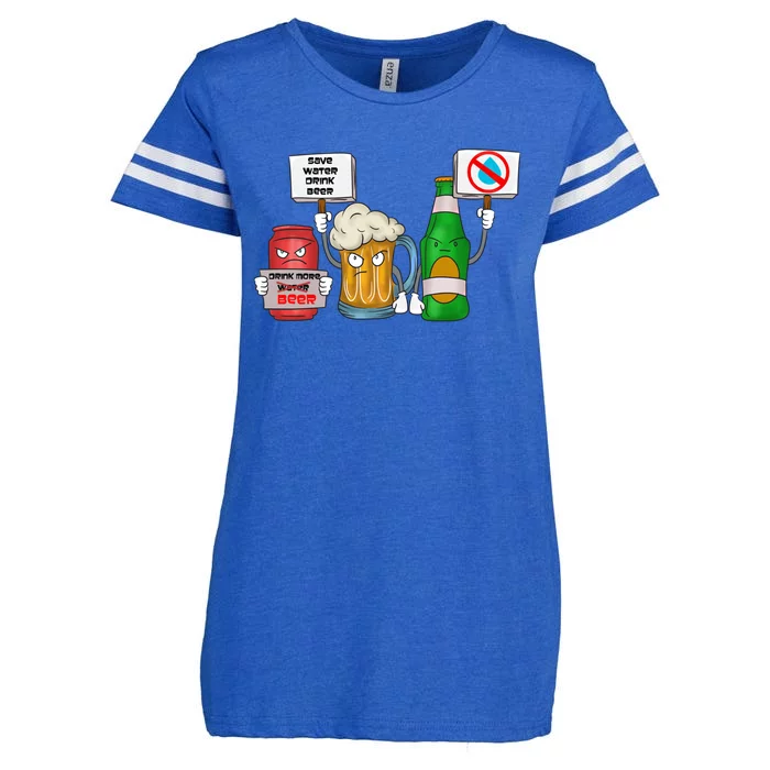 Save Water Beer More Beer Gift Enza Ladies Jersey Football T-Shirt