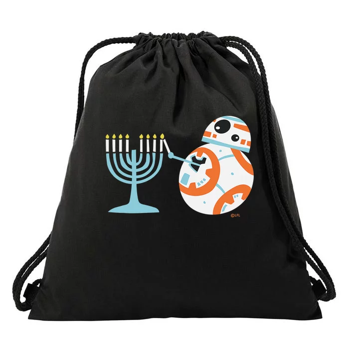 Star Wars BB-8 Lighting the Hanukkah Menorah Drawstring Bag