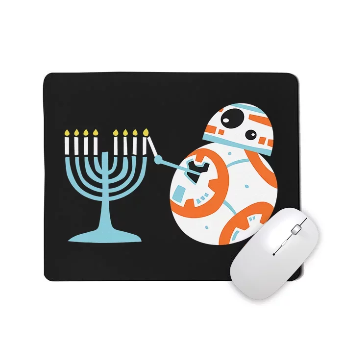 Star Wars BB-8 Lighting the Hanukkah Menorah Mousepad