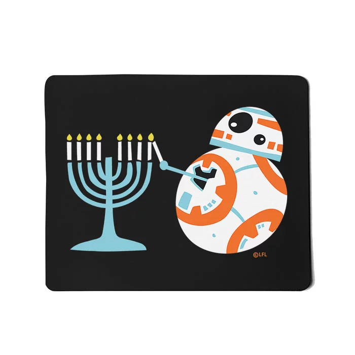 Star Wars BB-8 Lighting the Hanukkah Menorah Mousepad