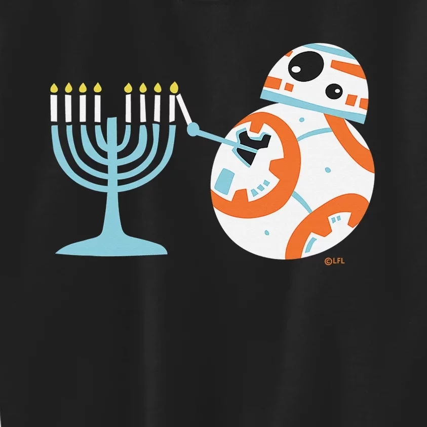 Star Wars BB-8 Lighting the Hanukkah Menorah Kids Sweatshirt