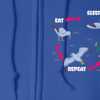 Seagull Whisperer Bird Lover Ornithology Birdwatching Gift Full Zip Hoodie