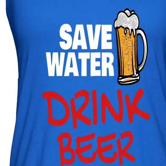 Save Water Beer Ing Party Sout Saying Alcohol Gift Ladies Essential Flowy Tank