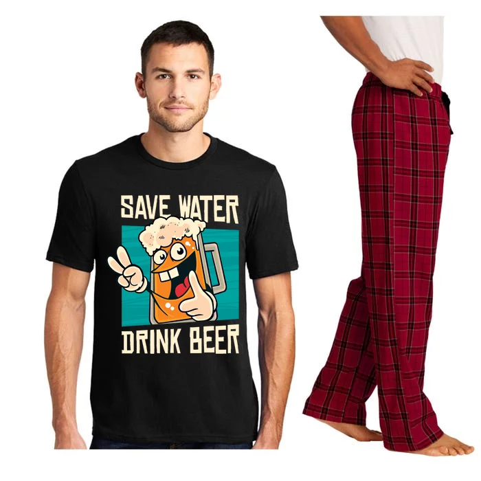 Save Water Beer Funny Alcohol Ing Conservation Cute Gift Pajama Set