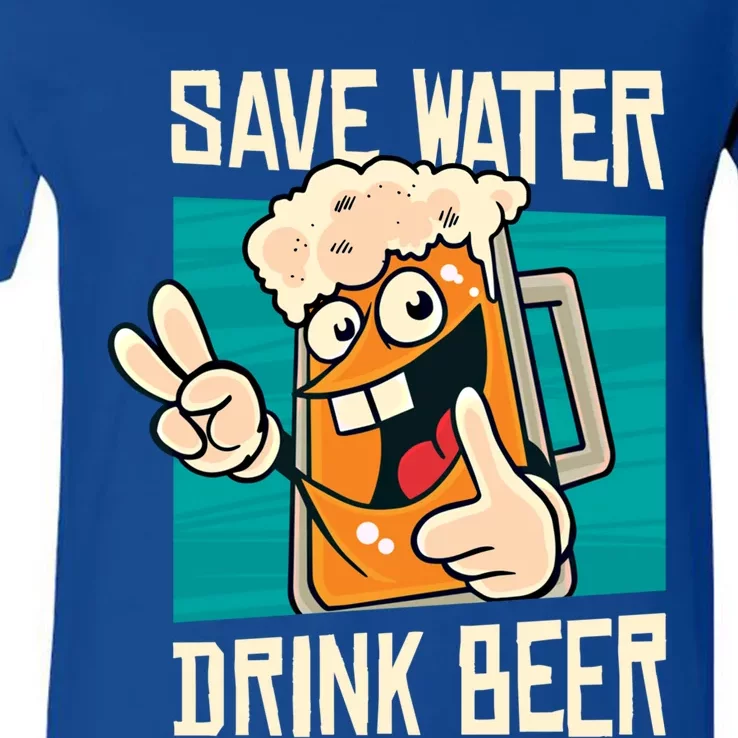 Save Water Beer Funny Alcohol Ing Conservation Cute Gift V-Neck T-Shirt